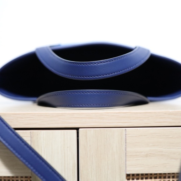 Hermes Limited Edition Color Blue Canvas Cabas H En Biais 27 Tote Bag - Picture 9 of 12